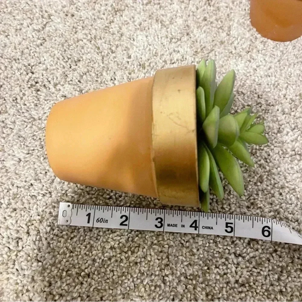 Set of 3 terracotta faux succulents new